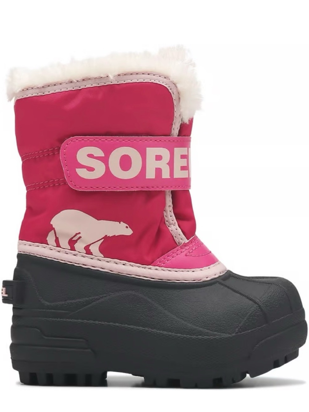 Sorel Commander Boots Toddler Girls Pink Fleece Lined Winter Snow Boots Size 10